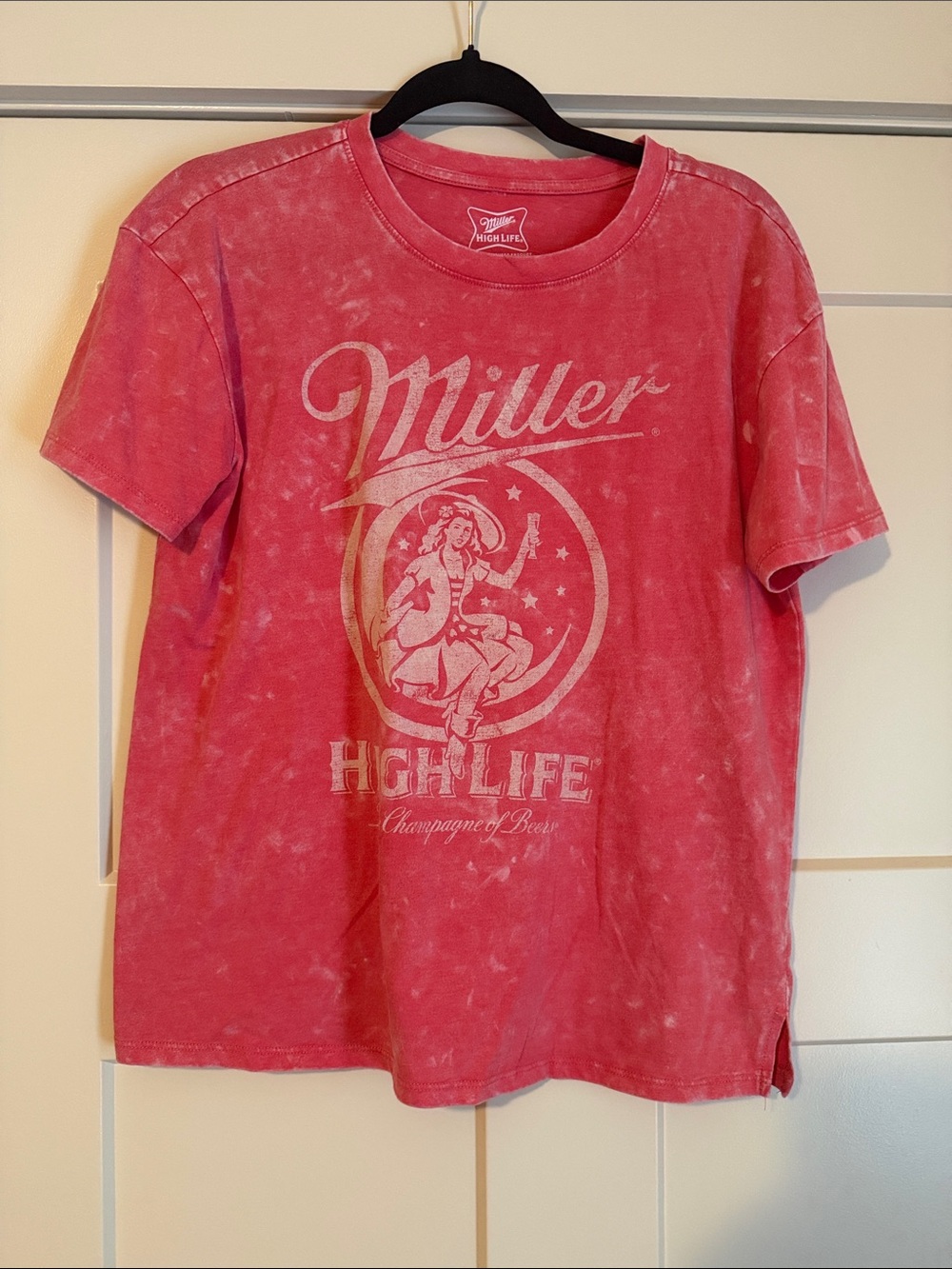 Miller High Life Women's Pink Short Sleeve Tee